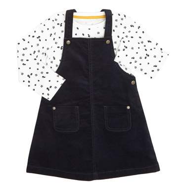 Toddler Cord Pinafore And Top Set